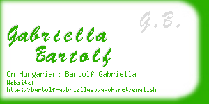 gabriella bartolf business card